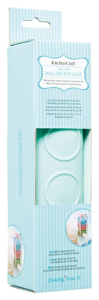 Kitchen Craft Kitchencraft Sweetly Does It Silicone Macaroon Baking Sheet, Rechteckig, Silikon, Grün 4 Kitchen Craft Kitchencraft Sweetly Does It Silicone Macaroon Baking Sheet, Rechteckig, Silikon, Grün – Bild 2