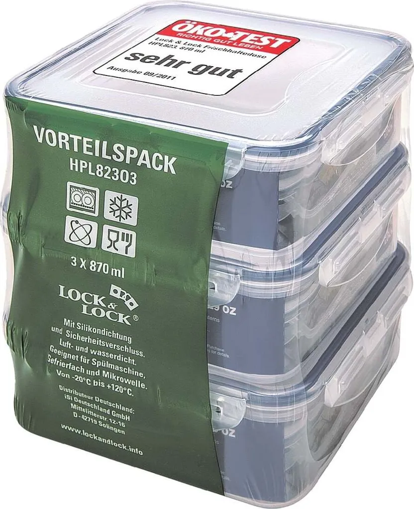 Lock & Lock LocknLock Classic Vorteilspack 3tlg. 2,61L 3 X HPL823 (870ml) HPL823O3 7 Lock & Lock LocknLock Classic Vorteilspack 3tlg. 2,61L 3 X HPL823 (870ml) HPL823O3 – Bild 5