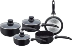 Herzberg HG-5003BK: 8-Teiliges Marmor-Kochgeschirr-Set - Schwarz -Kaufland Verkäufe a9322ac6fa1ef5ef9da4350b6876bff2