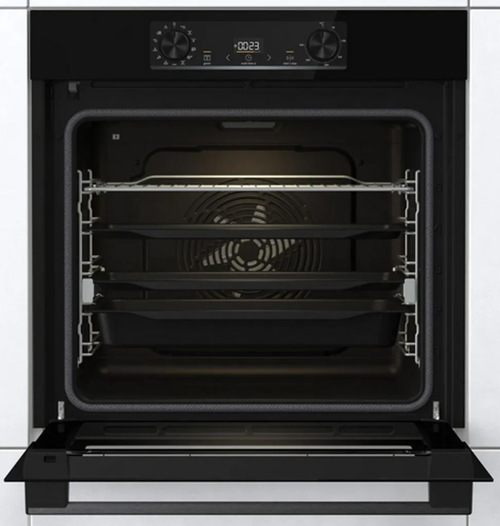 Gorenje BPS6737E14BG Einbau-Elektrobackofen, Schwarz, 77 L Volumen, 59,5 Cm Breite, Ober-/Unterhitze + Umluft, Selbstreinigungsfunktion, Display, Integrierte Uhr 10 Gorenje BPS6737E14BG Einbau-Elektrobackofen, Schwarz, 77 L Volumen, 59,5 Cm Breite, Ober-/Unterhitze + Umluft, Selbstreinigungsfunktion, Display, Integrierte Uhr – Bild 8