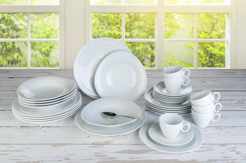 Seltmann Weiden Trio Weiß Kombiservice 30-tlg. 6 Seltmann Weiden Trio Weiß Kombiservice 30-tlg. – Bild 4