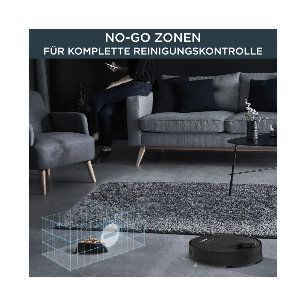 Rowenta Explorer 75 RR7675, Beutellos, Schwarz, Rund, Area, Ladend, Walzenbürste 8 Rowenta Explorer 75 RR7675, Beutellos, Schwarz, Rund, Area, Ladend, Walzenbürste – Bild 6