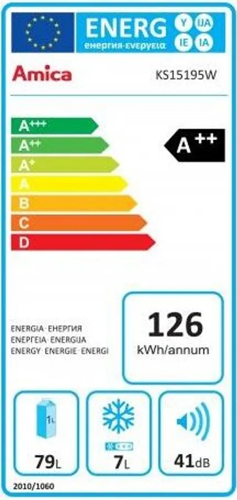 Amica KS 15195 W, Kühlschrank Mit Gefrierfach, 85 Cm Höhe, Weiß, 15 Amica KS 15195 W, Kühlschrank Mit Gefrierfach, 85 Cm Höhe, Weiß, – Bild 13