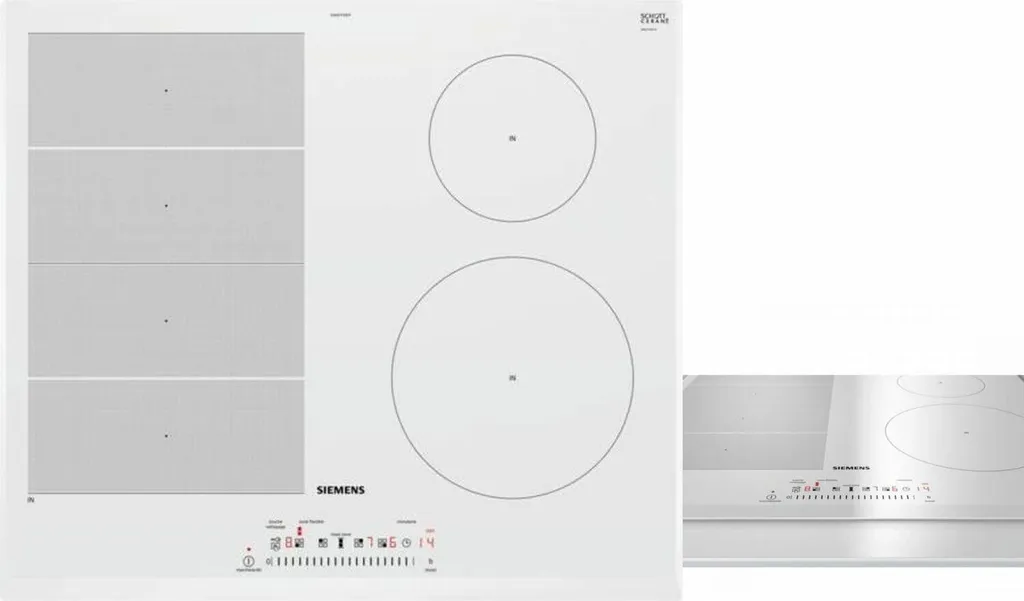 SIEMENS EX652FEB1F - Induktionskochfeld - 4 Zonen - 7400 W - L59,2 X T52,2 Cm - Glasbeschichtung - Weiß 5 SIEMENS EX652FEB1F - Induktionskochfeld - 4 Zonen - 7400 W - L59,2 X T52,2 Cm - Glasbeschichtung - Weiß – Bild 3