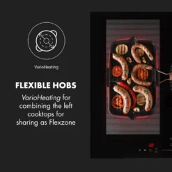 Klarstein Induktionskochfeld Einbaukochfeld Autark 60cm - 3 Zonen - FlexZone - 6600 W 9 Leistungsstufen Paella Zone Glaskeramik - Schwarz Einbau Glaskeramikkochfeld 3 Kochfelder Platten Elektro Einbaukochfeld Induktion Kochfeld Induktion -Kaufland Verkäufe a9e72dc5fa777e61eea0c77cbe31b929