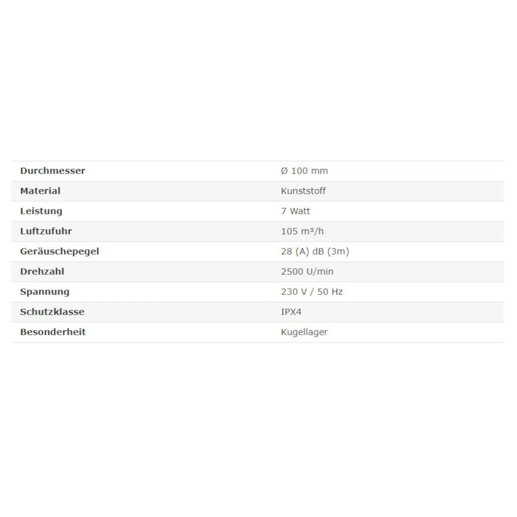 Wohnraumlüfter Lüfter Badlüfter Deckenlüfter Ventilator Badventilator Ø 100 Mm Zugschalter Silber 4 Wohnraumlüfter Lüfter Badlüfter Deckenlüfter Ventilator Badventilator Ø 100 Mm Zugschalter Silber – Bild 2