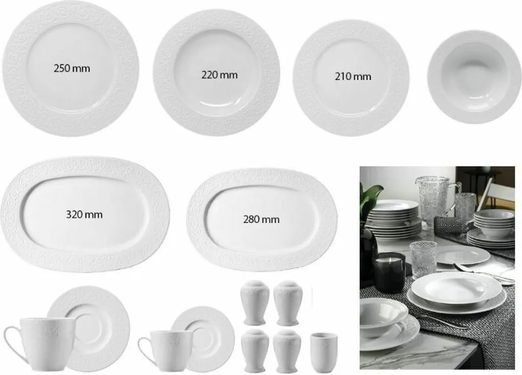 Kütahya Porselen 83 Teilig Acelya Tafelservice Porzellan Essservice 12 Personen 15 Kütahya Porselen 83 Teilig Acelya Tafelservice Porzellan Essservice 12 Personen – Bild 13