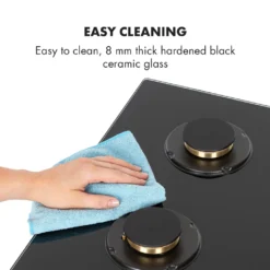 Klarstein Goldflame 4 Gaskochfeld , 4-flammig , Autark , 60 Cm , Einbau , Messing-Brenner , Erdgas/Propangas , Sicherheitsventile , Automatische Abschaltung , Topfträger Aus Gusseisen , Inkl.Schlauch Und Druckminderer , Glaskeramik Ø 8 Mm , Schwarz -Kaufland Verkäufe aba33a4261fbb33d087a85d0c0c0d4d8