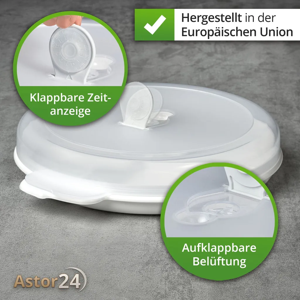 2 X Mikrowellenteller Mit Deckel Menüteller 3 Fach Teilung Mikrowellengeschirr 5 2 X Mikrowellenteller Mit Deckel Menüteller 3 Fach Teilung Mikrowellengeschirr – Bild 3