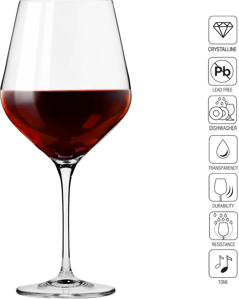 KROSNO Splendour Große Burgunder Rot-Weingläser, 6er-Set, 860 Ml 19 KROSNO Splendour Große Burgunder Rot-Weingläser, 6er-Set, 860 Ml – Bild 17