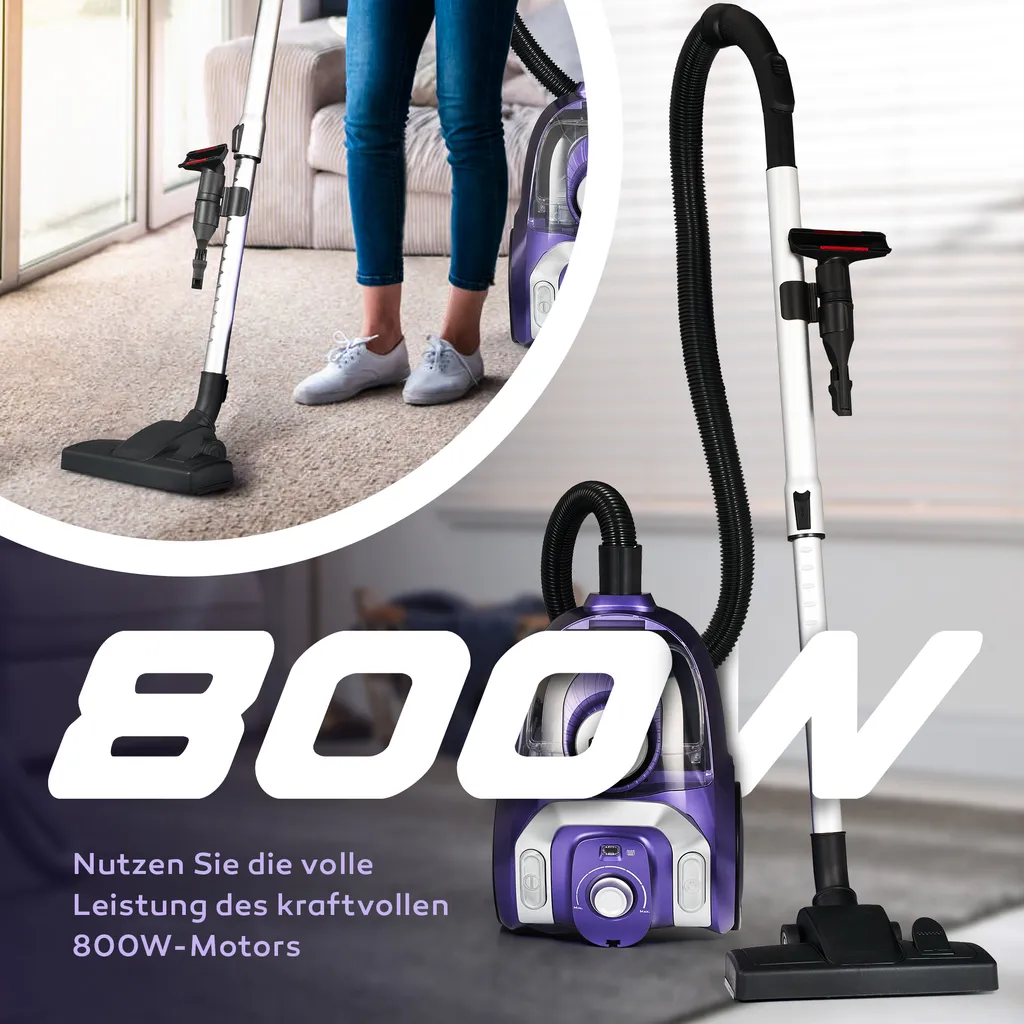 Balter Orion Staubsauger Beutellos Bodenstaubsauger Zyklon Max 1000W HEPA Lila 7 Balter Orion Staubsauger Beutellos Bodenstaubsauger Zyklon Max 1000W HEPA Lila – Bild 5