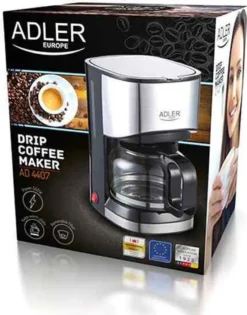 Adler AD-4407 Tropfkaffeemaschine 8 Tassen, Edelstahl, BPA-frei, 550 W, 550 W, 0,7 Liter, Schwarz Und Grau -Kaufland Verkäufe ad500695d3de4ed58c441a7be1290cb6