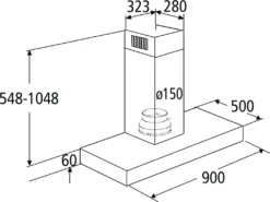 PKM Dunstabzugshaube Wandhaube Wandesse 8090GZ Touch Control Edelstahl 90cm -Kaufland Verkäufe adefe45609ae86edcfc2fe01dff915ee