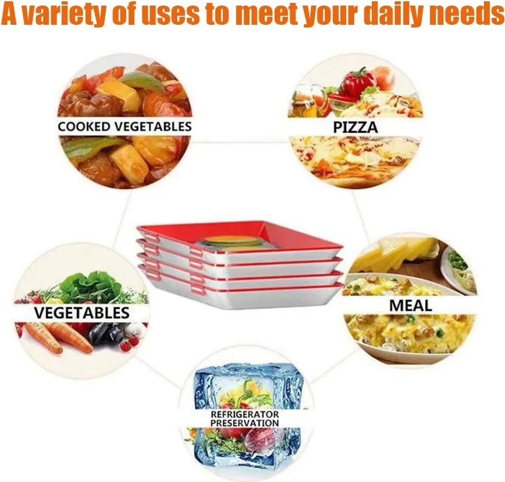 Konservierungsschale Für Lebensmittel Waste Food Preservation Tray Vakuum Frische Aufbewahrung Tablett Mit Elastischen Film Schnalle Dichtung Vorratsbehälter Set Küchenhelfer (4pcs) 7 Konservierungsschale Für Lebensmittel Waste Food Preservation Tray Vakuum Frische Aufbewahrung Tablett Mit Elastischen Film Schnalle Dichtung Vorratsbehälter Set Küchenhelfer (4pcs) – Bild 5