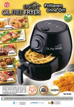Starlyf® OIL FREE FRYER – Heißluftfritteuse, Umluft-Fritteuse Ohne ÖL, 3,8 Liter Fassungsvermögen, Spühlmaschinenfest, 1400 Watt – Aus Der TV Werbung 23 Starlyf® OIL FREE FRYER – Heißluftfritteuse, Umluft-Fritteuse Ohne ÖL, 3,8 Liter Fassungsvermögen, Spühlmaschinenfest, 1400 Watt – Aus Der TV Werbung -Kaufland Verkäufe ae400555ecfcca41d7970238d26b8c02