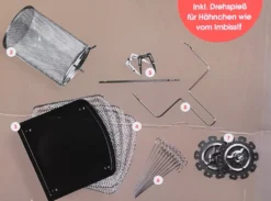 GOURMETmaxx Heißluft-Fritteuse Digital - Fritteuse, Ofen & Drehgrill In Einem - Heißluftfritteuse - Schwarz XXXL Heißluft Fritteuse Airfryer Digital Backofen Fettfrei Drehgrill 9L Pommes -Kaufland Verkäufe ae9f0af411211bfca78a4fad43c42a5f