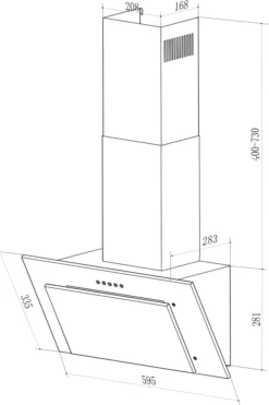 PKM Dunstabzugshaube Schräghaube Wandesse Kopffreihaube S13-60BBPY Schwarz 60cm -Kaufland Verkäufe af01ef680186dc8996e54b2e0a27635f 1