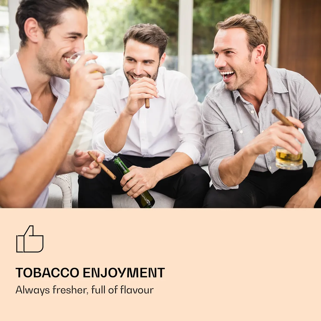 Klarstein Zigarren Humidor Befeuchter - Thermoelektrischer Humidor Schrank Mit Glastür - Mit Einschüben Aus Zedernholz - Hygrometer - LED-Innenbeleuchtung - 37 Liter - Silber Humidor Zigarre Elektrisch Humidor Schrank Luftbefeuchter Humidor Zigarren 4 Klarstein Zigarren Humidor Befeuchter - Thermoelektrischer Humidor Schrank Mit Glastür - Mit Einschüben Aus Zedernholz - Hygrometer - LED-Innenbeleuchtung - 37 Liter - Silber Humidor Zigarre Elektrisch Humidor Schrank Luftbefeuchter Humidor Zigarren – Bild 2