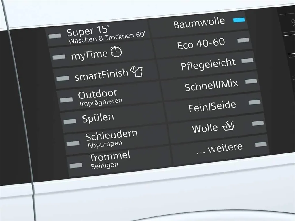Siemens WD14U512 IQ500 Waschtrockner / 10 Waschen /6 Kg Trocknen / C / 1400 U/min / SpeedPack Wash + Dry / Outdoor Imprägnieren / IQdrive Motor 6 Siemens WD14U512 IQ500 Waschtrockner / 10 Waschen /6 Kg Trocknen / C / 1400 U/min / SpeedPack Wash + Dry / Outdoor Imprägnieren / IQdrive Motor – Bild 4