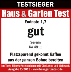 Severin KA 4811 Filterkaffeemaschine Mit Mahlwerk Für 6 Tassen Edelstahl Schwarz -Kaufland Verkäufe af67feb886d0833e6facefa3f6e31602