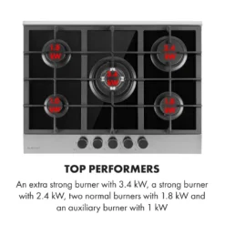 Klarstein Alchemist 5 Zonen Gaskochfeld , 5-flammig , Autark , 68 Cm , Einbau , Aluminium-Brenner , Stark-Brenner , Erdgas/Butangas , Edelstahl , Automatische Abschaltung , Topfträger Aus Gusseisen , Glaskeramik , Inkl. Schlauch Und Druckminderer , Schwarz 16 Klarstein Alchemist 5 Zonen Gaskochfeld , 5-flammig , Autark , 68 Cm , Einbau , Aluminium-Brenner , Stark-Brenner , Erdgas/Butangas , Edelstahl , Automatische Abschaltung , Topfträger Aus Gusseisen , Glaskeramik , Inkl. Schlauch Und Druckminderer , Schwarz -Kaufland Verkäufe afdee2f513006d1e02b2cf1223baf1a0