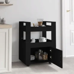 VidaXL Küchenwagen Schwarz 60x45x80 Cm Holzwerkstoff -Kaufland Verkäufe b0896c4131d5a9fec109a3322fdce110