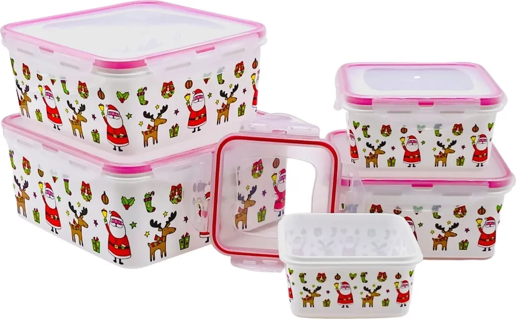 PLENTYFY Keksdosen 10 Teiliges Set Eckig - Plätzchendosen Zum Aufbewahren Von Gebäck Frischhaltedose Kekse - Luftdichte Vorratsdosen Mit Motiven Weihnachtsdosen Frischhaltedosen Mit Deckel 5 PLENTYFY Keksdosen 10 Teiliges Set Eckig - Plätzchendosen Zum Aufbewahren Von Gebäck Frischhaltedose Kekse - Luftdichte Vorratsdosen Mit Motiven Weihnachtsdosen Frischhaltedosen Mit Deckel – Bild 3