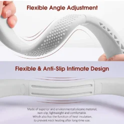 Tragbarer Halsventilator Klimaanlage, 360° Bladeless Kühlventilator Tragbar Nacken Klimaanlage Mit Kühlung Chip & LCD-Schirm, Wiederaufladbarer USB-Sportventilator Für Büro Turnhalle Strand -Kaufland Verkäufe b0da53baace8582c69d62eac23baf6e2