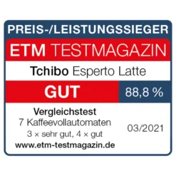Tchibo Kaffeevollautomat Esperto Latte Für Caffè Crema, Espresso, Cappuccino Und Milchschaum, Anthrazit -Kaufland Verkäufe b1167fdb4a246d189e99d4c309605f86 1