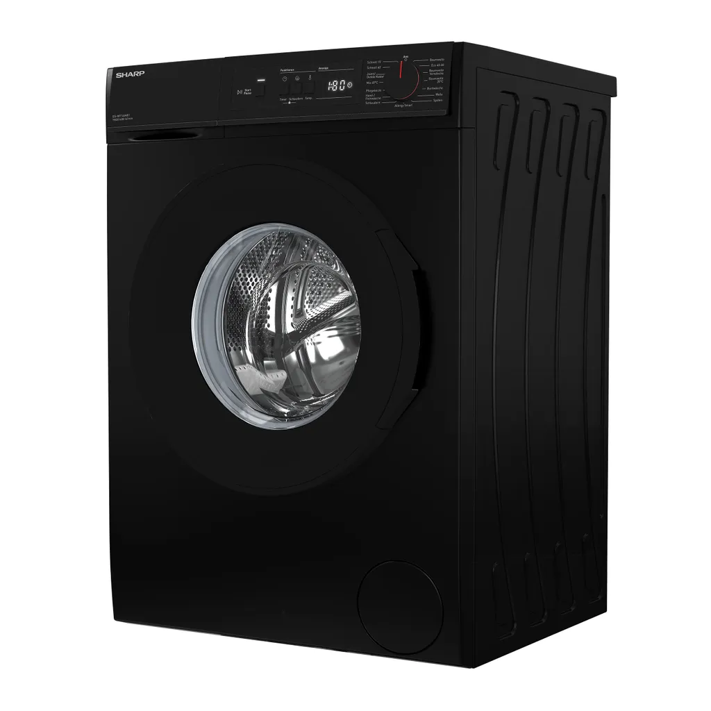 Sharp ES-W714IA-B1-DE Waschmaschine (7 Kg / 1400 U/Min) Mit LED Display, Inverter Motor, Überlaufschutz Und AquaStop (schwarz) 5 Sharp ES-W714IA-B1-DE Waschmaschine (7 Kg / 1400 U/Min) Mit LED Display, Inverter Motor, Überlaufschutz Und AquaStop (schwarz) – Bild 3