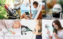 CMYBABEE Kinderwagen Ventilator, Tragbarer Blattloser Ventilator, 3-Gang-Optionen, Wiederaufladbarer, USB Ventilator, Für Kinderwagen, Schreibtisch, Zelt Und Reise, Handheld Ventilator-Weiß -Kaufland Verkäufe b210f66445883a15a03a083ca085df9c