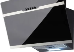 PKM Dunstabzugshaube Kopffreihaube Wandhaube Wandesse S23-60 ABPX Schwarz 60 Cm