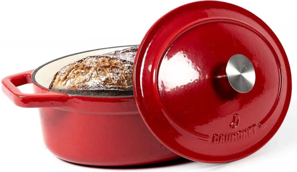 Daumonet Gusseisen-Bräter - Oval Ø 29 Cm - Kirschrot 12 Daumonet Gusseisen-Bräter - Oval Ø 29 Cm - Kirschrot – Bild 10