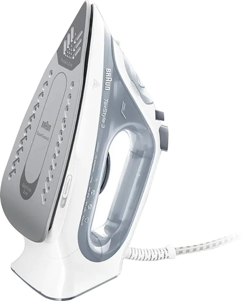 Braun SI 3053 BL TexStyle 3 Dampfbügeleisen Weiß/blau 15 Braun SI 3053 BL TexStyle 3 Dampfbügeleisen Weiß/blau – Bild 13