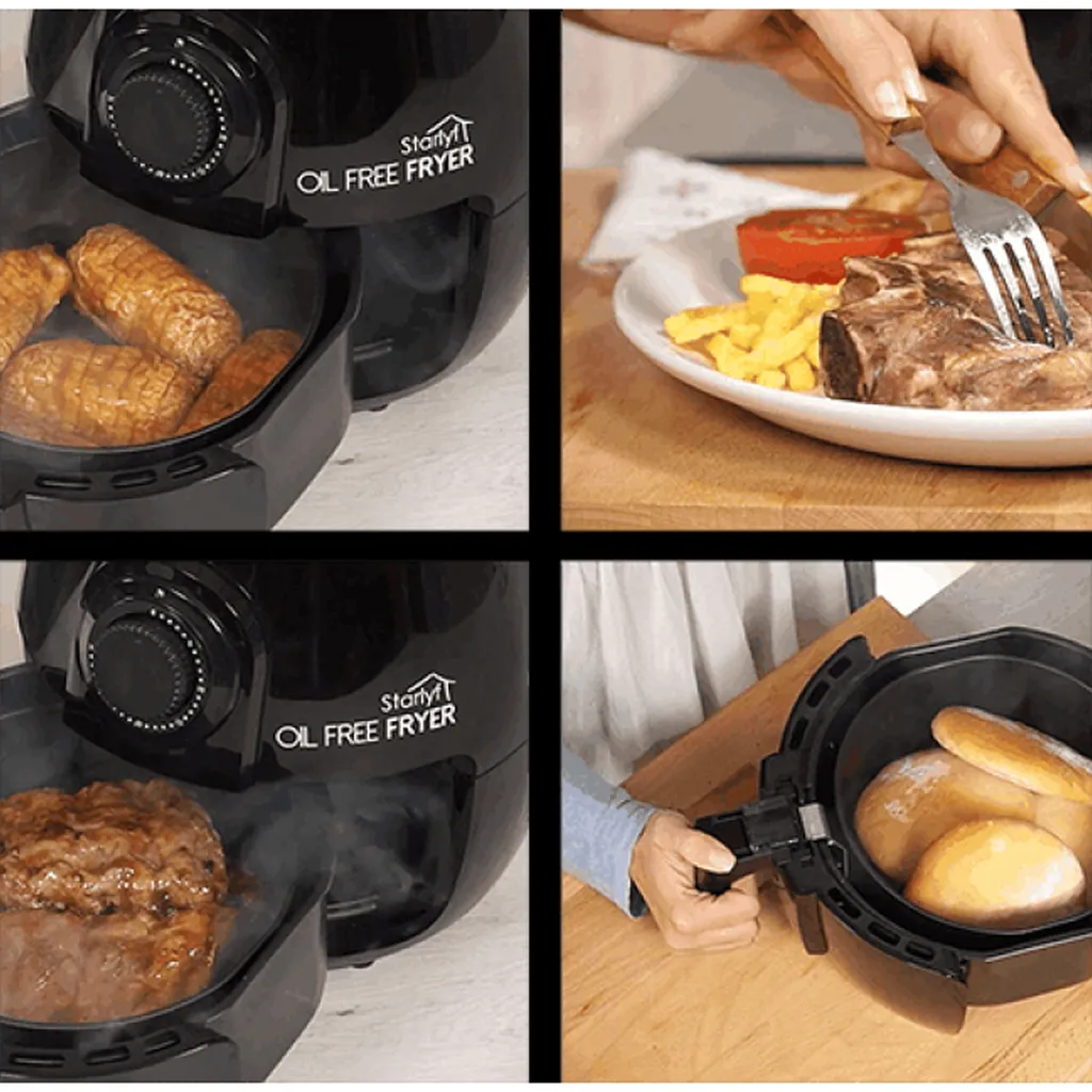 Starlyf® OIL FREE FRYER – Heißluftfritteuse, Umluft-Fritteuse Ohne ÖL, 3,8 Liter Fassungsvermögen, Spühlmaschinenfest, 1400 Watt – Aus Der TV Werbung 9 Starlyf® OIL FREE FRYER – Heißluftfritteuse, Umluft-Fritteuse Ohne ÖL, 3,8 Liter Fassungsvermögen, Spühlmaschinenfest, 1400 Watt – Aus Der TV Werbung – Bild 7