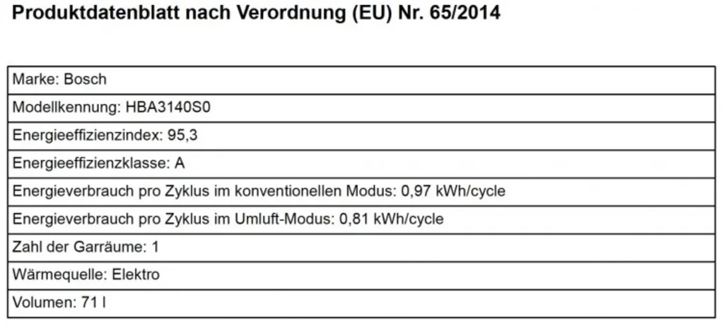 Bosch Einbaubackofen HBA3140S0 Backofen - Autark, Teleskopauszug, 3D-Heißluft 7 Bosch Einbaubackofen HBA3140S0 Backofen - Autark, Teleskopauszug, 3D-Heißluft – Bild 5
