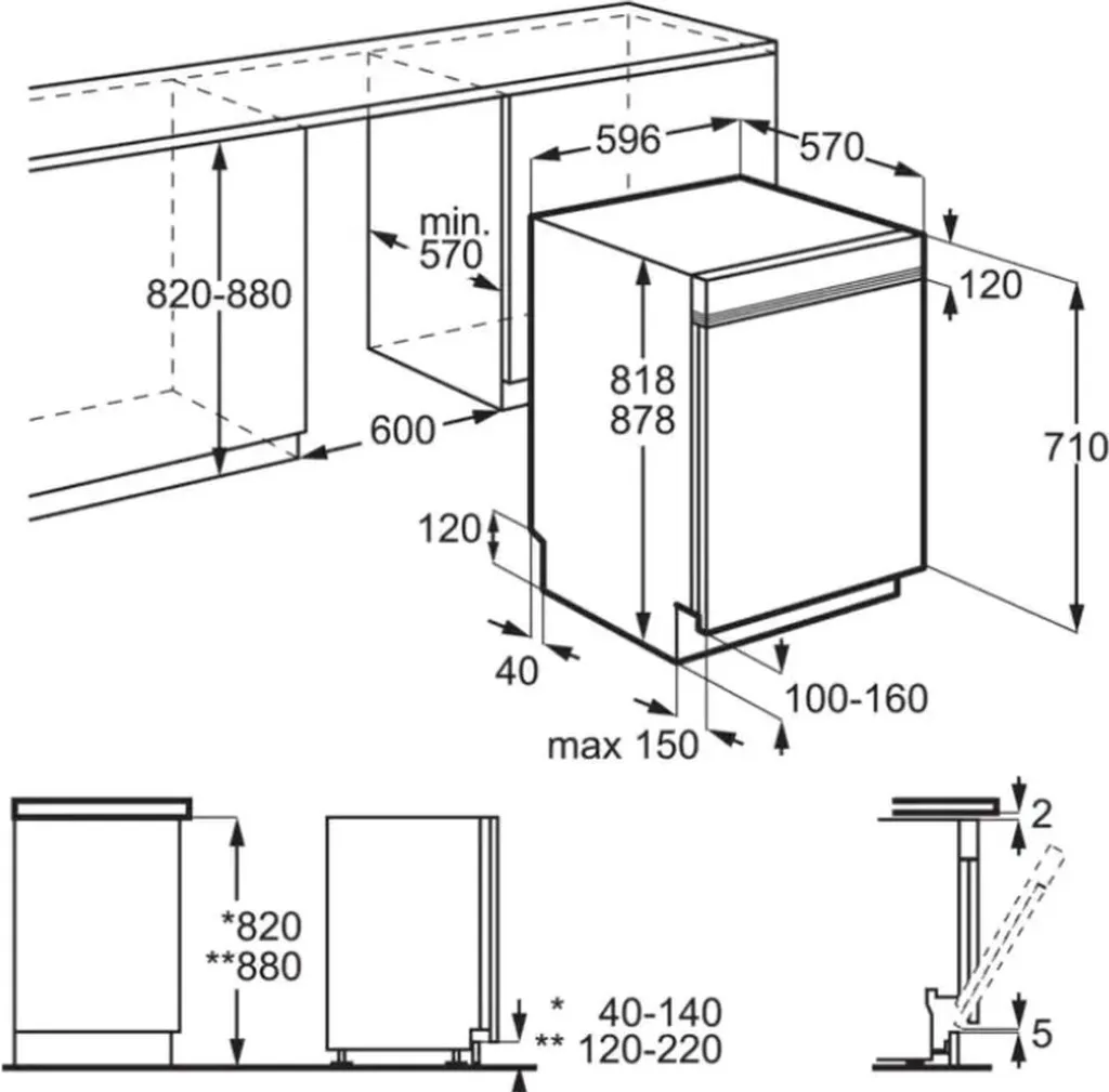 AEG - FUS5360CZM - Unterbau-Geschirrspüler - Edelstahl 4 AEG - FUS5360CZM - Unterbau-Geschirrspüler - Edelstahl – Bild 2
