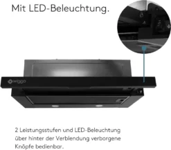 Wiggo Dunstabzugshaube 60cm WE-632ER Schwarz I Flachschirmhaube Für Abluft Oder Umluft Dunstabzug 300m³/h Mit LED-Beleuchtung I Einbau-Dunstabzugshaube Inkl. Fettfilter & 2× Kohlefilter -Kaufland Verkäufe b3ac8f79c5da44f7d116d3222b82e0f2