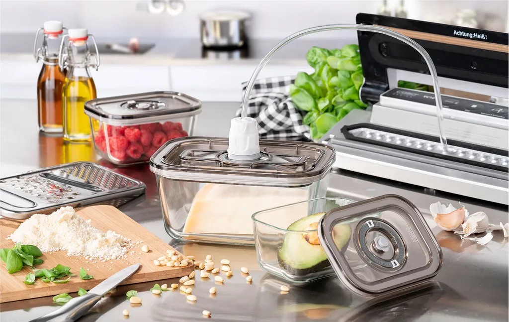 Caso Vakuum-Frischebehälter 3er Set - Für Platzsparende Aufbewahrung (1er Pack) 21 Caso Vakuum-Frischebehälter 3er Set - Für Platzsparende Aufbewahrung (1er Pack) – Bild 19