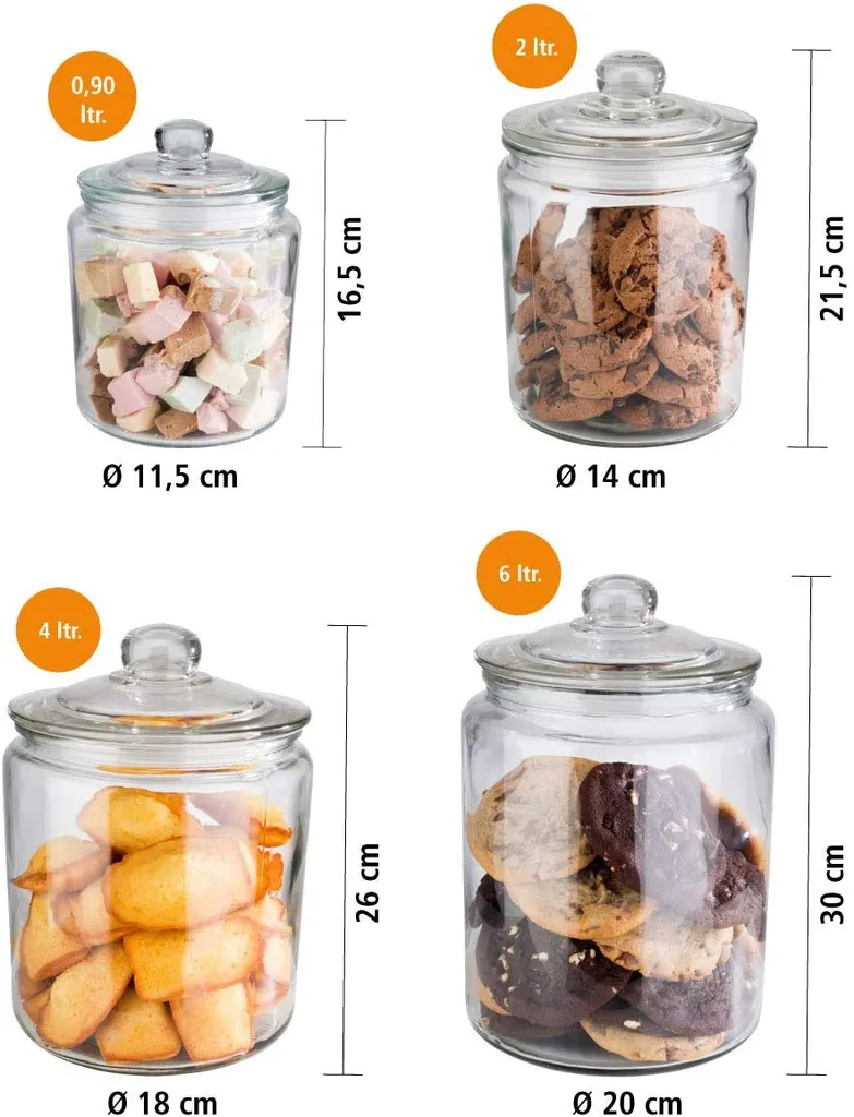 APS Vorratsglas -CLASSIC- /// Ø 14 Cm, H: 21,5 Cm, Volumen: 2 Liter /// Glas, Polyethylen /// 82251 6 APS Vorratsglas -CLASSIC- /// Ø 14 Cm, H: 21,5 Cm, Volumen: 2 Liter /// Glas, Polyethylen /// 82251 – Bild 4