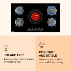 Klarstein MultiChef 5 Kombi-Gaskochfeld Gas/Glaskeramik 5 Zonen 12 Klarstein MultiChef 5 Kombi-Gaskochfeld Gas/Glaskeramik 5 Zonen -Kaufland Verkäufe b654aba7b4b4cf51a85589f9e844fb2e