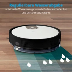 MEDION Saugroboter Mit Wischfunktion Und Zyklon Technologie S20 SW (Alexa App Steuerung, Modell 2021, Extra Flach, Regulierbare Wasserabgabe, Ladestation, Tierhaar Allergiker Optimiert) -Kaufland Verkäufe b67a50f7ea5b138b82beb63d5b9348c8