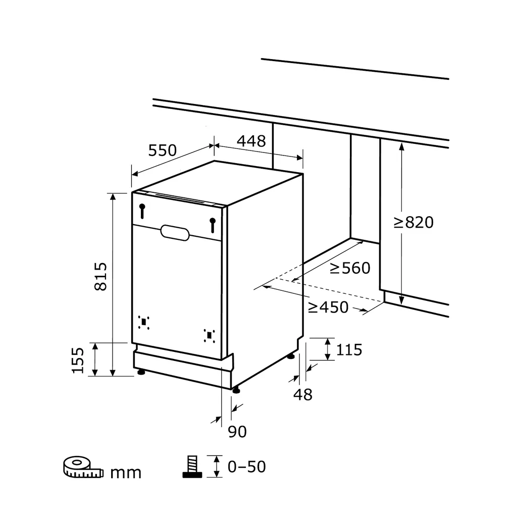 Exquisit Einbaugeschirrspüler EGSP1009-E-030E Silber | Vollintegriert | 9 Gedecke | Silber 8 Exquisit Einbaugeschirrspüler EGSP1009-E-030E Silber | Vollintegriert | 9 Gedecke | Silber – Bild 6