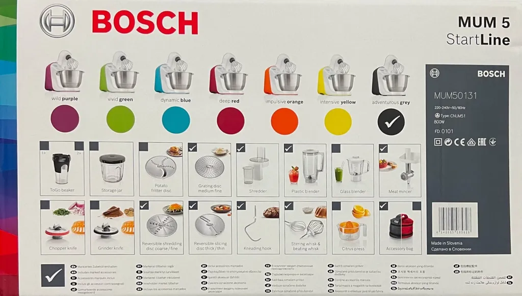 Bosch MUM50131 MUM5 Küchenmaschine 800 W 3,9L Mit Zub 12 Bosch MUM50131 MUM5 Küchenmaschine 800 W 3,9L Mit Zub – Bild 10