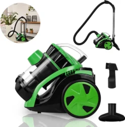 Wolketon Staubsauger Beutellos 900 Watt Bodenstaubsauger Leise Fuer Hart- Und Teppichboeden,aeusserst Effizienter HEPA-Filter, Niedriger Stromverbrauch 3.0L