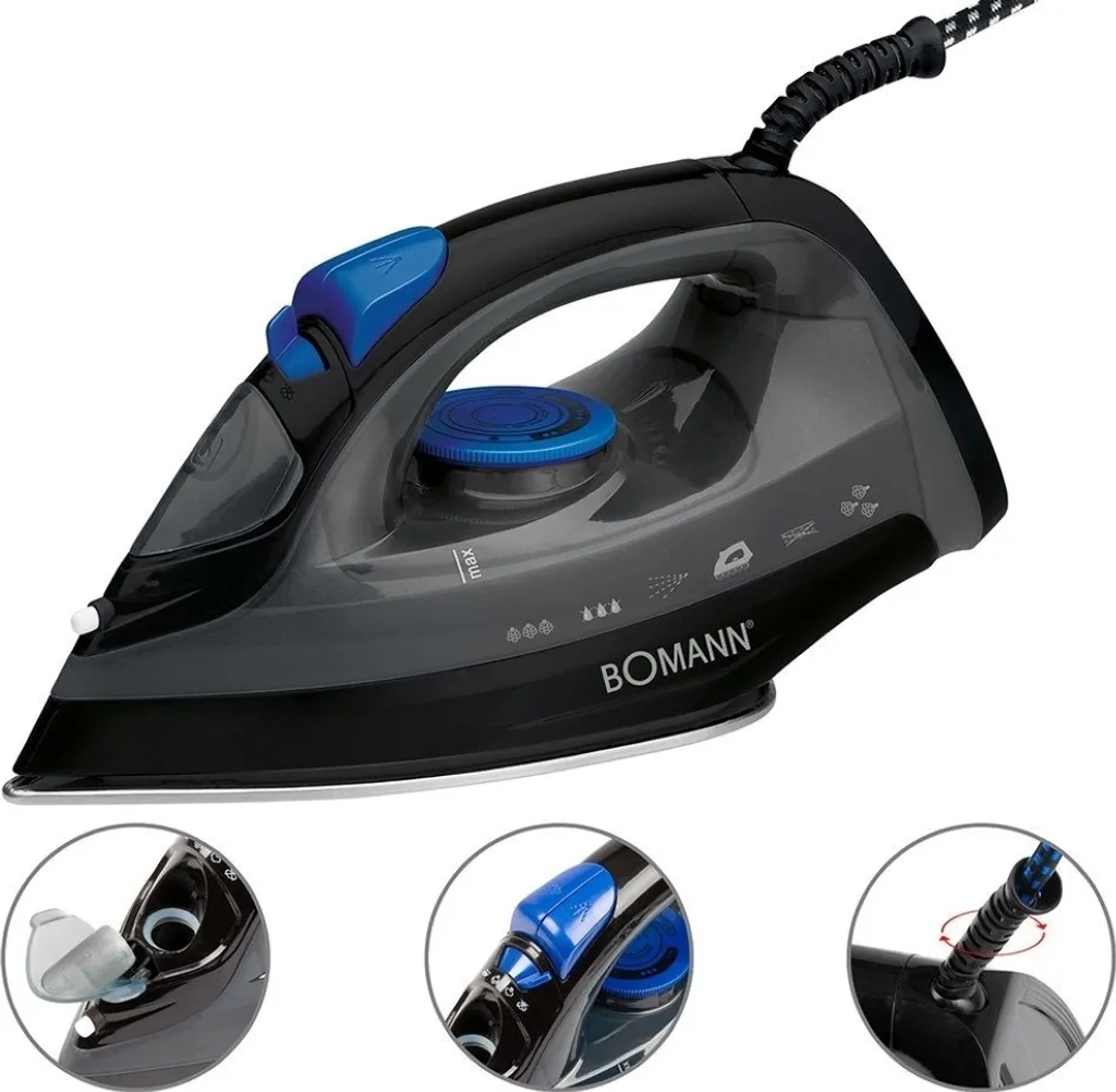 BOMANN Dampfbügelautomat DB 6003 CB Schwarz/blau Dampf Bügeleisen 7 Funktionen 14 BOMANN Dampfbügelautomat DB 6003 CB Schwarz/blau Dampf Bügeleisen 7 Funktionen – Bild 12