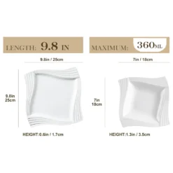 MALACASA, Serie Amparo, Porzellan Tafelservice 24 Tlg. Kombiservice 12 Speiseteller Und 12 Suppenteller Für 12 Personen -Kaufland Verkäufe b99b66ad29157862da80164b036799d1