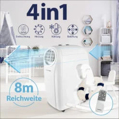 Blaupunkt Klimagerät ARRIFANA 1414L, Mobile Klimaanlage Für Zuhause, Büro Oder Wohnwagen, Wohnmobil [Energieklasse A/A+]. 14000 BTU (4 KW) -Kaufland Verkäufe b9f9f02833888ea0f306f58a0ad3b771