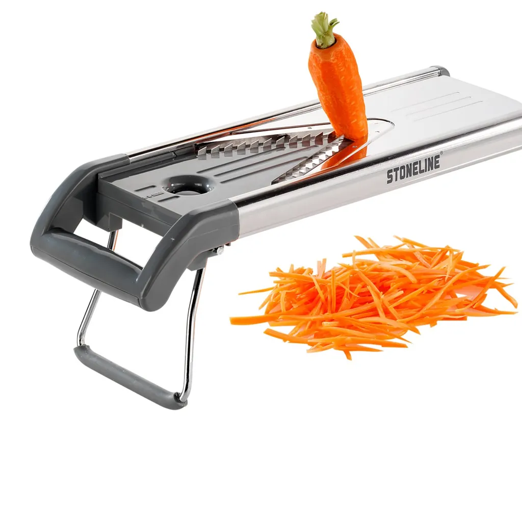 Stoneline Edelstahl Gemüsehobel Mit 5 Schneideinsätzen 15 Stoneline Edelstahl Gemüsehobel Mit 5 Schneideinsätzen – Bild 13