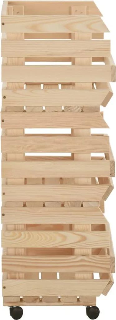 VidaXL Gemüsewagen 77x30x80 Cm Massivholz Kiefer 9 VidaXL Gemüsewagen 77x30x80 Cm Massivholz Kiefer – Bild 7